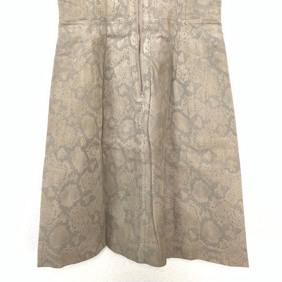 Rebecca Taylor Leather Snake Print Dress #152-971 - Picture 7 of 8
